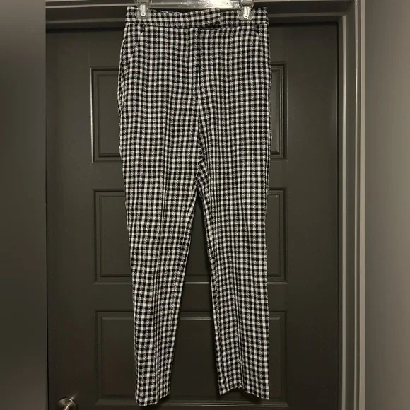 Zara hard to find rare black and white plaid 2 piece pants suit size medium - Picture 5 of 11